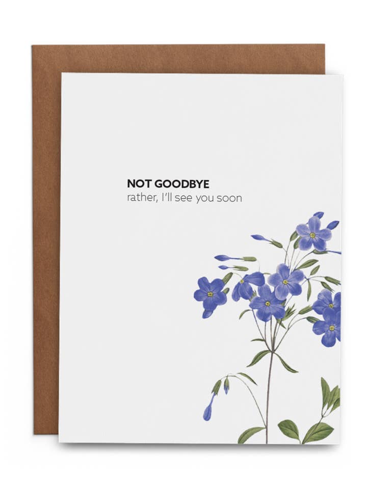 Not Goodbye Rather I'll See You Soon for wholesale by The Lost Art of Stationery