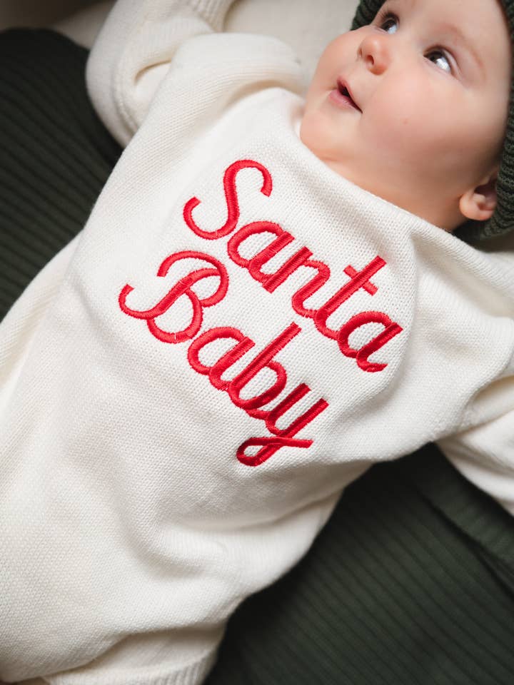 Pine Kids - Wholesale Jumpsuit - Baby - Santa Baby Knit Romper - Cloud1