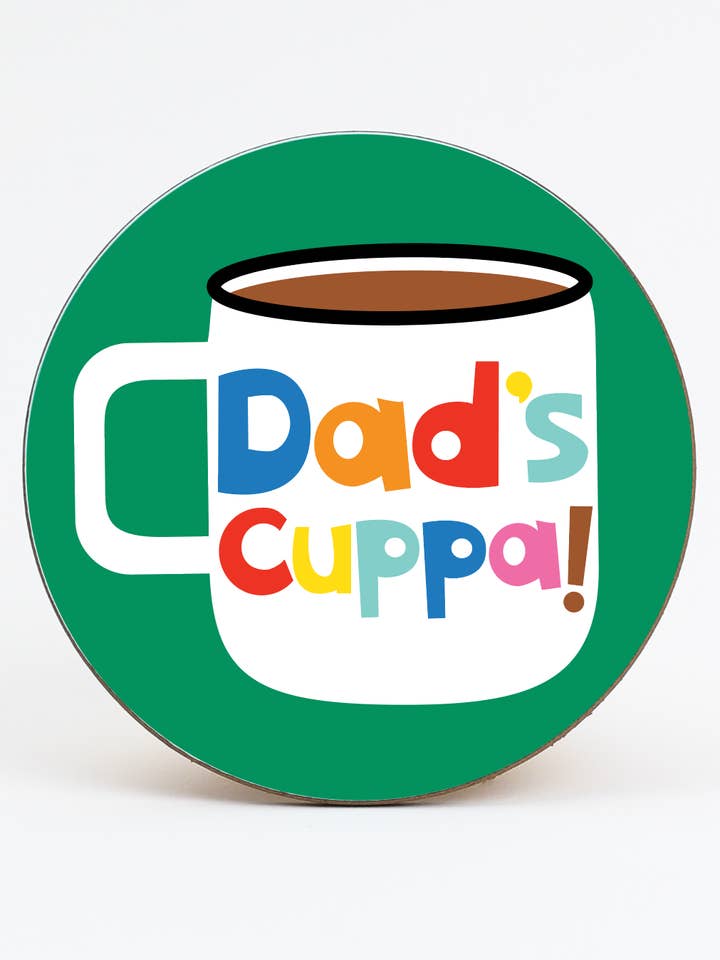 'Dad's Cuppa' Tea Coaster - Melamine for wholesale by Poppekins