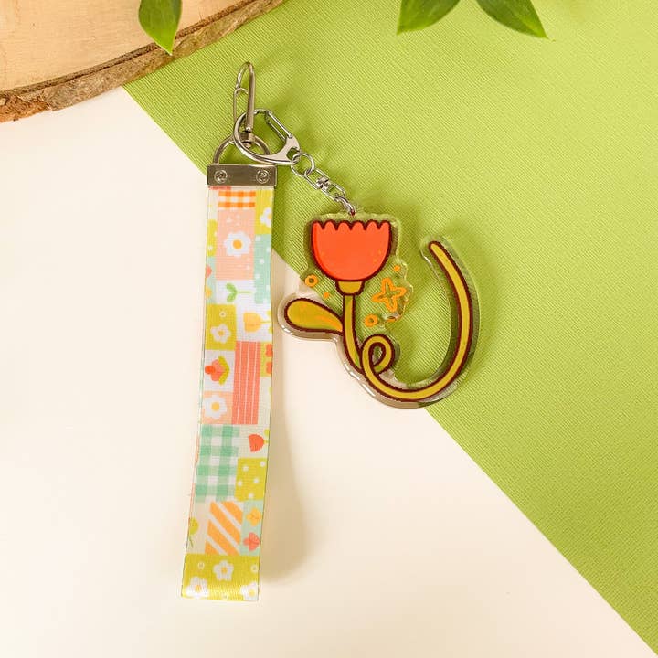 Spring Patchwork - Nyckelring Nyckelring för wholesale av Laurel Mae Art