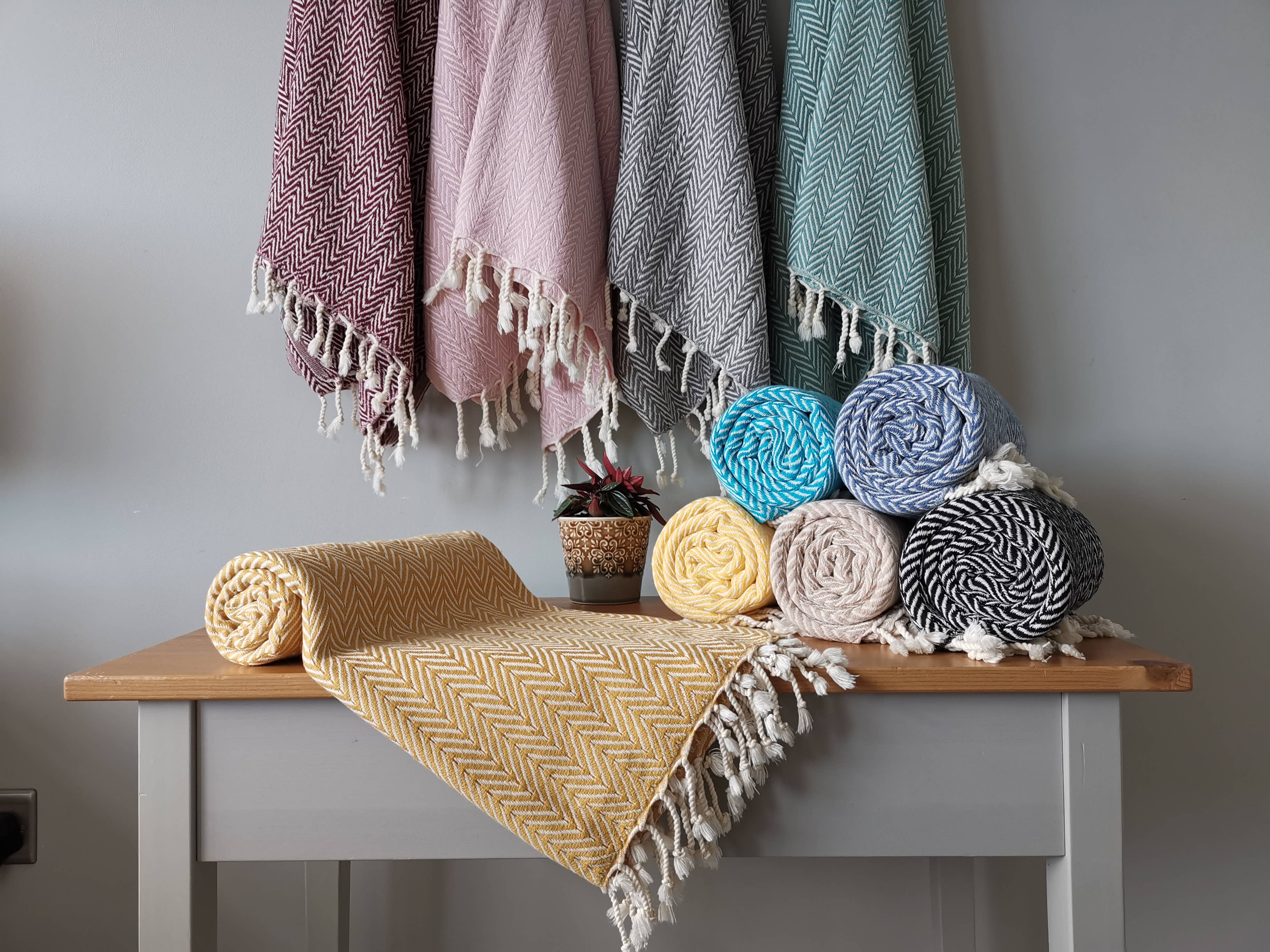 Buluty - Vente Plaids - PLAID TURC, COUVERTURE, ÉCHARPE, CHÂLE EN COTON DOUX DE PREMIÈRE QUALITÉ3