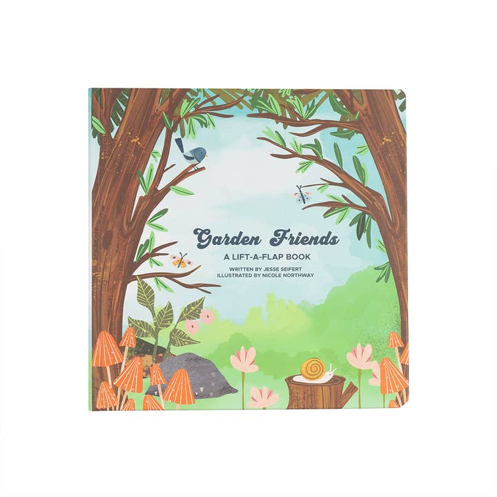 Garden Friends Lift the Flap Book Forårsbabygave for engroshandel hos Emerson and Friends