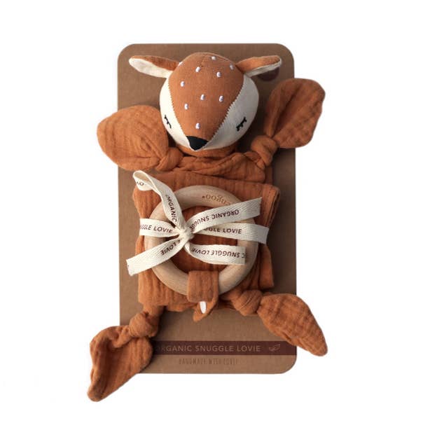 Cheengoo - Wholesale Security/Cuddle Blanket - Baby - Organic Snuggle Lovey Blanket - Fawn