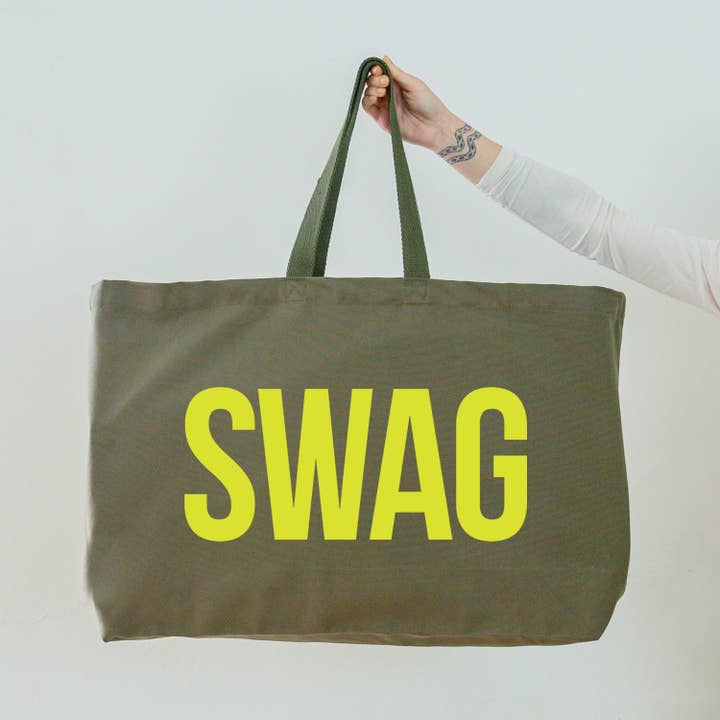 Swag - Oversized Tote Bag - Olive for wholesale by Russet and Gray