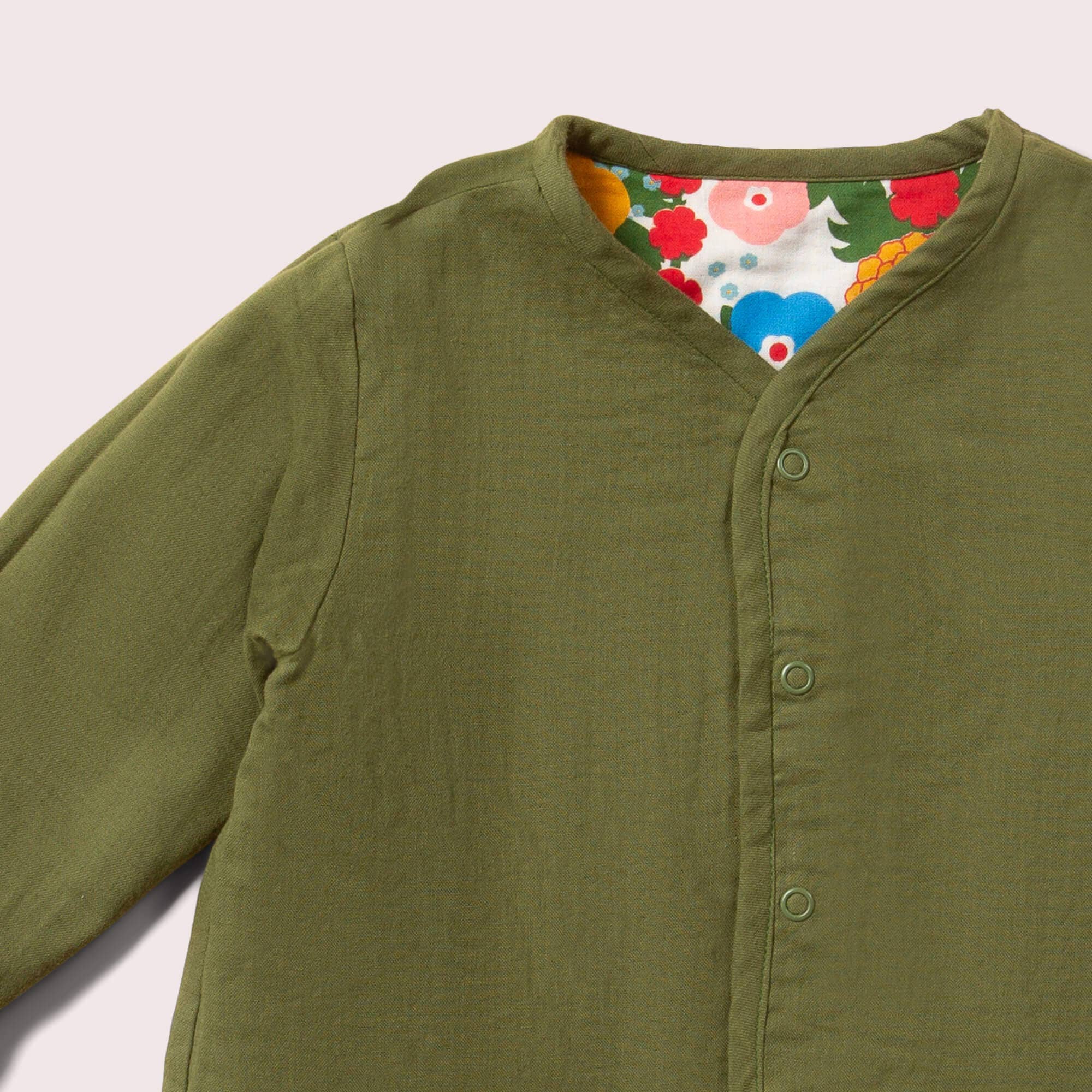 Flora And Fauna Reversible Collarless Spring Jacket for wholesale on Faire9