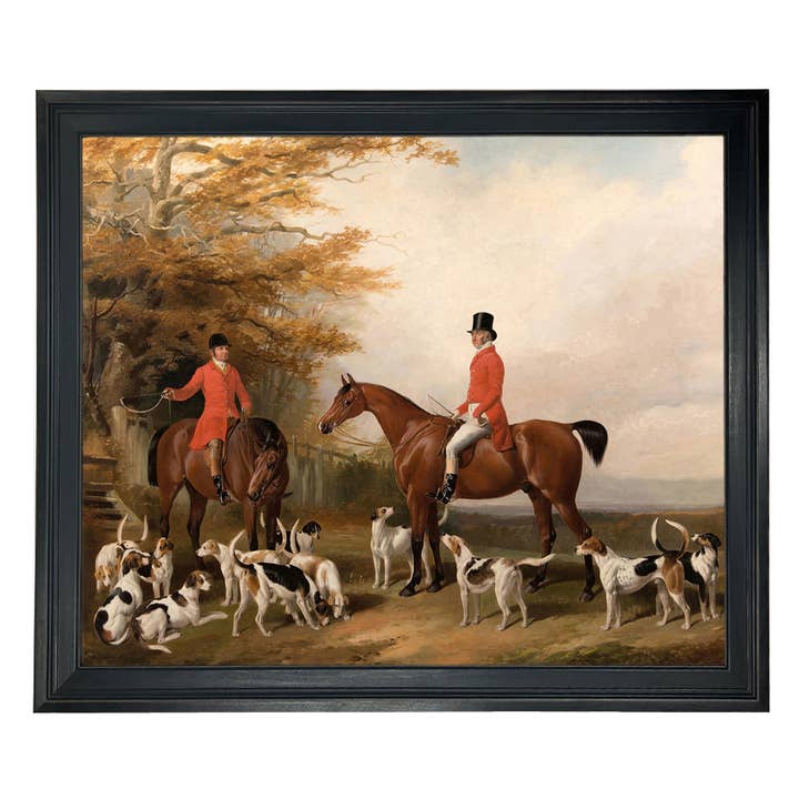 Madison Bay Co. - Historical Home Decor Reproductions - Wholesale Art Print - The Meeting Fox Hunt Scene Vintage Painting Print on Canvas29