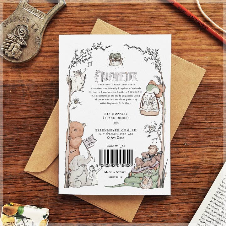 Erlenmeyer Art - Wholesale Everyday greeting card - Hip Hoppers - Greeting Card1