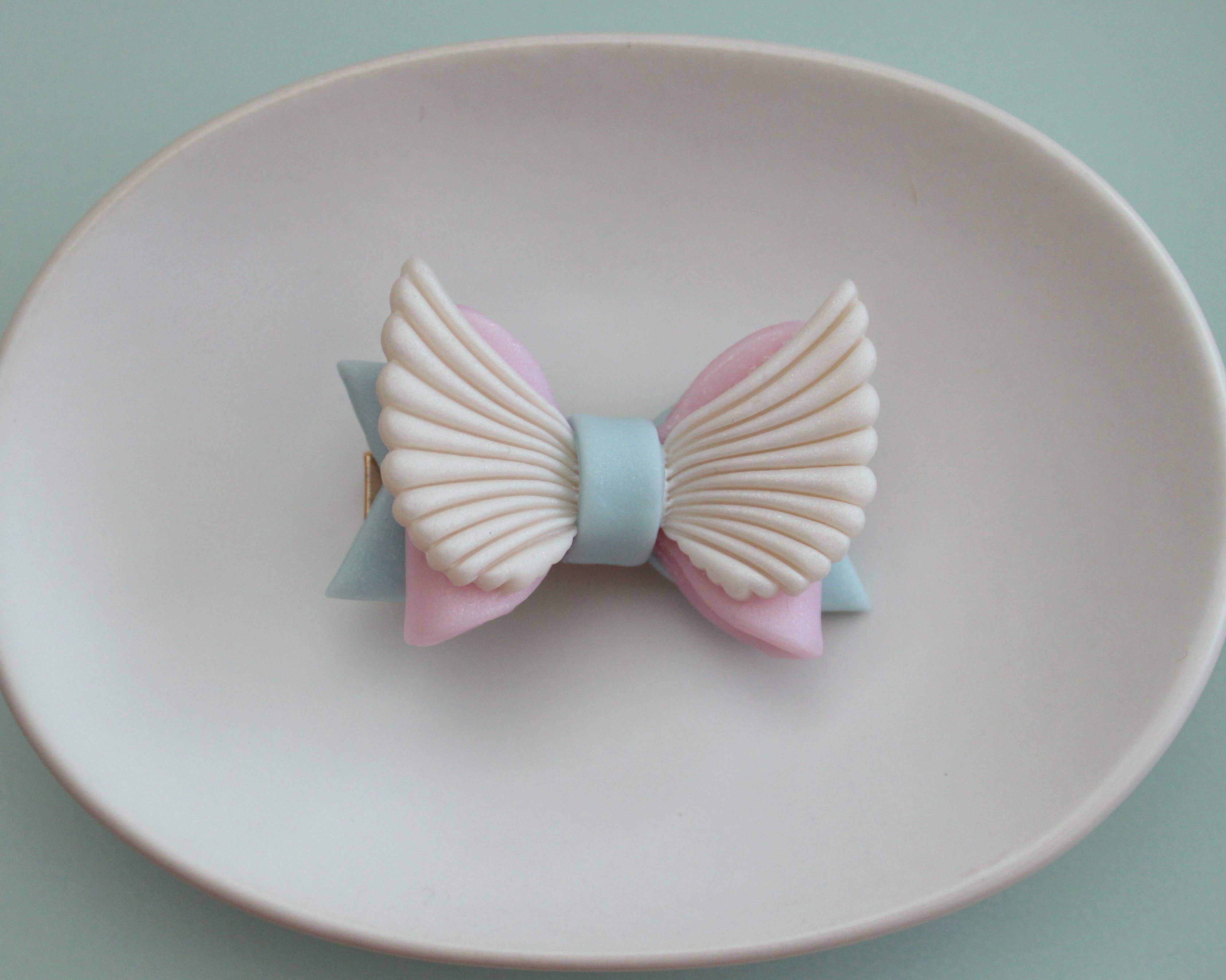 Sweets & Pearls – Großhandel Haarclip – Damen – Polymer Clay Pastell Engel Schleifen Haarspange9