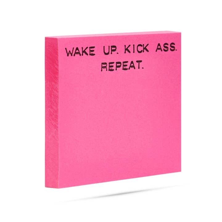 ellembee gift - Wholesale Sticky Notes - Wake up. Kick ass. Repeat. | sticky note pads