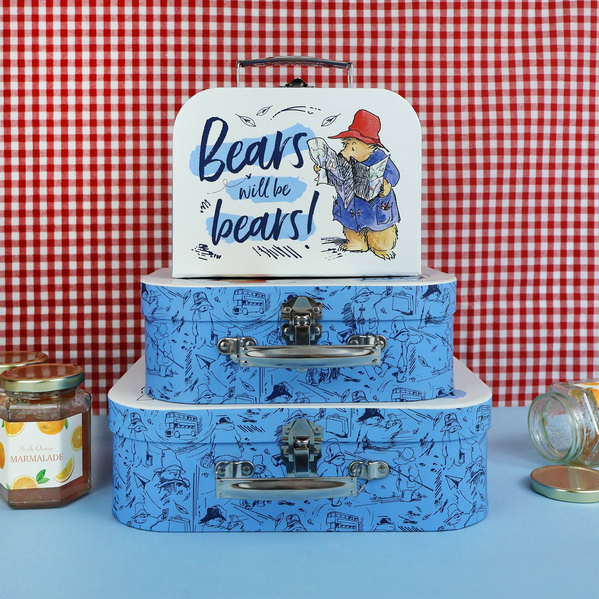 Robert Frederick Ltd – Caixa de armazenamento de brinquedos - Crianças e bebés por atacado – Conjunto de Três Malas Infantis Paddington7