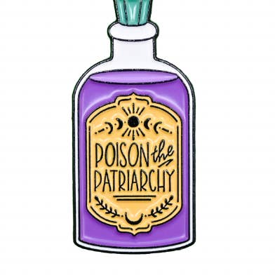 Poison the Patriarchy Soft Enamel Pin for wholesale by Sammy Gorin LLC