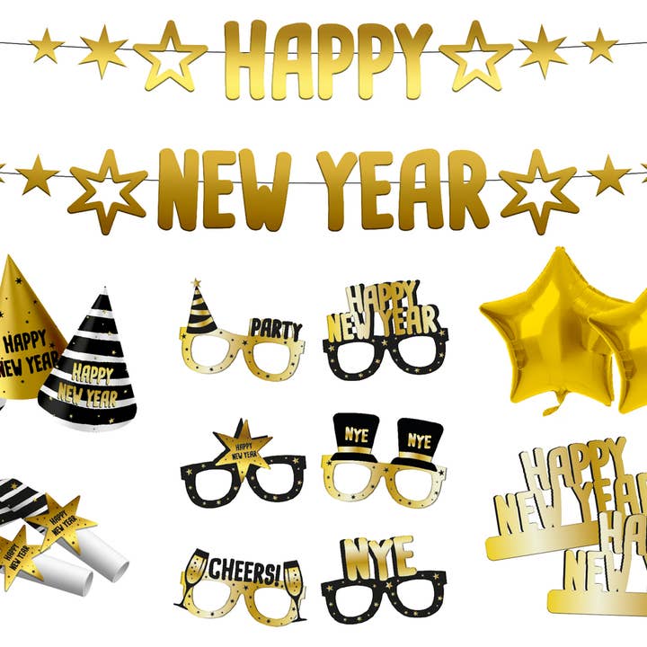 Scatola festa Capodanno - tema BlackGold HNY per la vendita all'ingrosso da parte di Folat BV