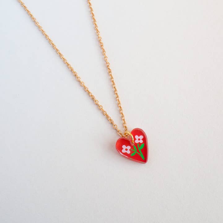 Natalie Lea Owen – Handmade Jewellery & Greeting Cards - Wholesale Pendant/Charm Necklace - Heart Floral Charm Necklace | Mother's Day Gift Jewellery7