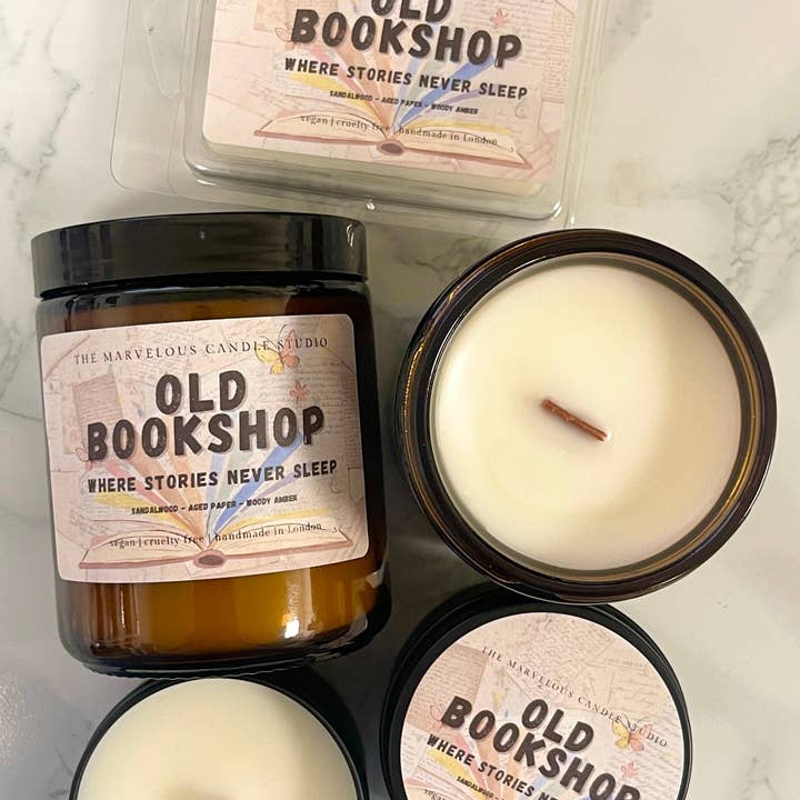 Marvelous Candle Studio - Wholesale Jar/Filled Candle - Old Bookshop Candle | Cozy Library Candle for Readers7