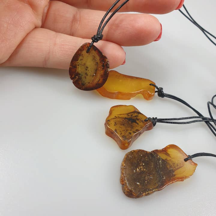 AmberLithuania - Wholesale Pendant/Charm Necklace - Raw Baltic Amber Stones Pendant Necklace for adults5