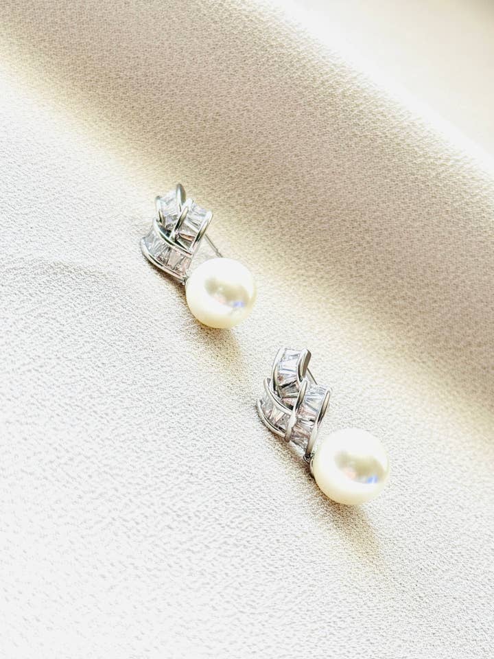 The Vivienne – Vintage-Inspired Pearl Drop Earrings for wholesale by JohnnyB Jewelry