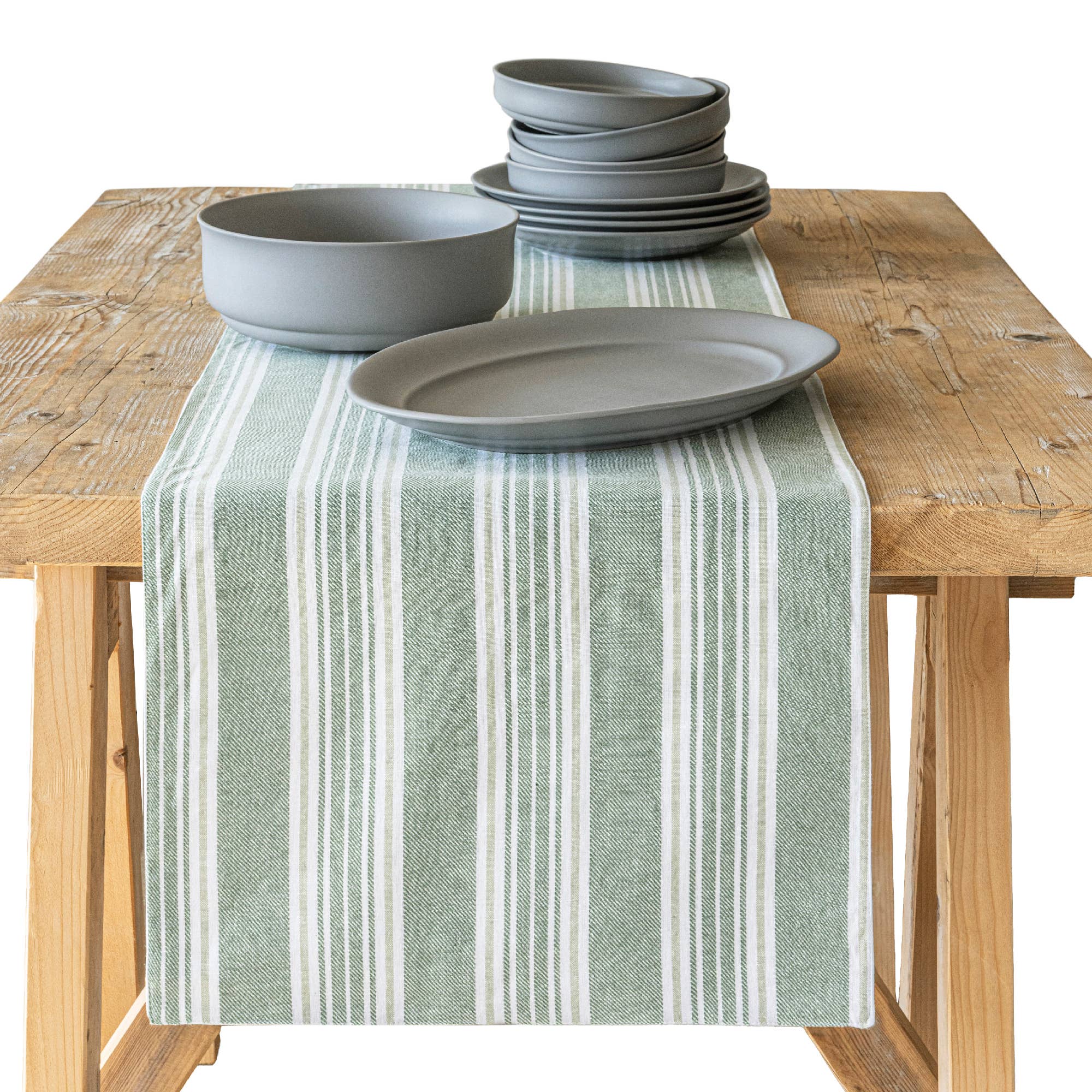 over&back - Wholesale Table Runner - Striped Woven Table Runner – 18x1089