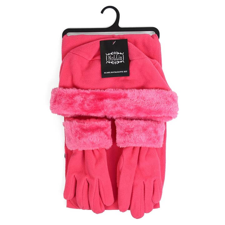 Selini New York - Wholesale Winter Accessory Set - Women's - Women's Fleece Winter Set - WSET60