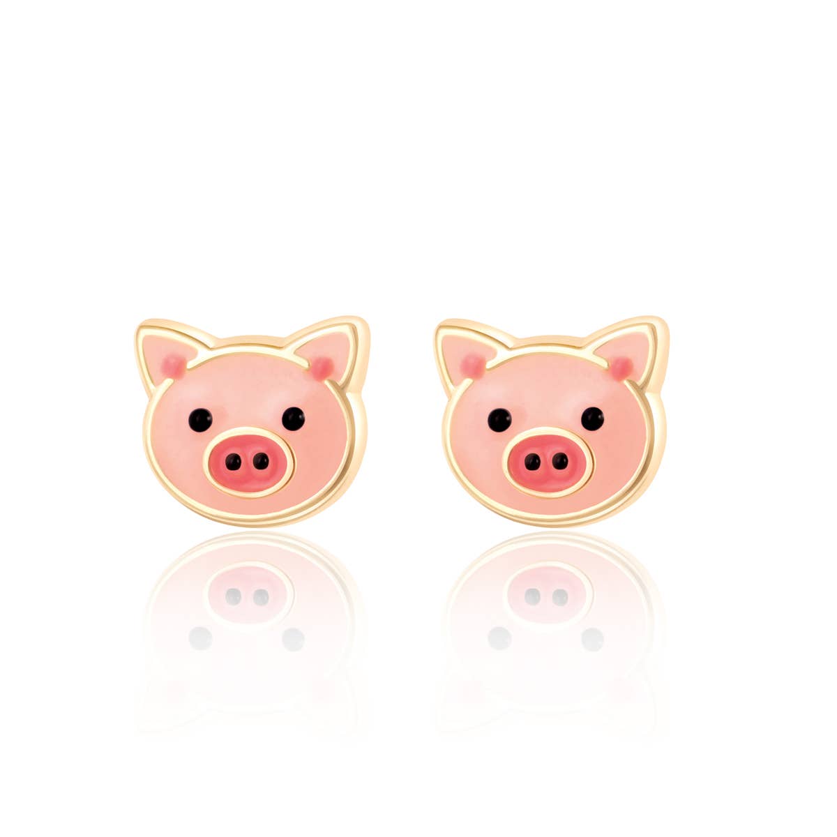 Girl Nation - Wholesale Earrings - Kids - Precious Pig Cutie Stud Earrings1