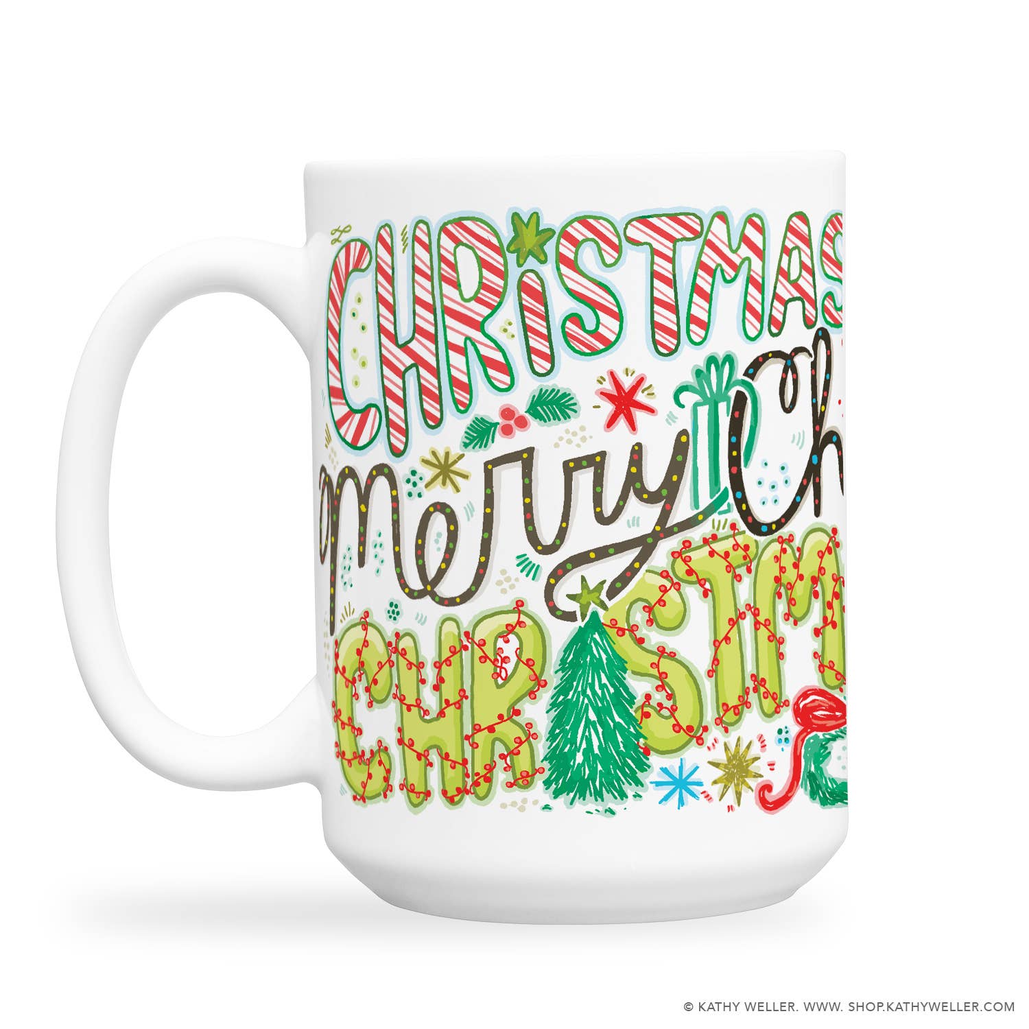 Kathy Weller Art+Ideas - Wholesale Coffee Mug - Merry Christmas Holiday Mug3