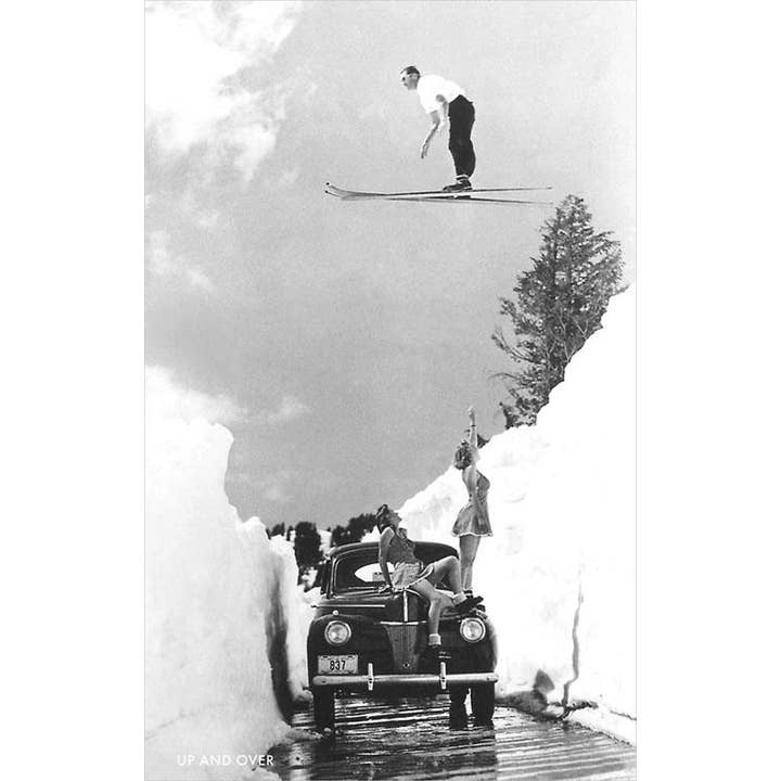 Found Image Press - Wholesale Art Print - Art Print WS-13 Man Ski-Jumping over Road0