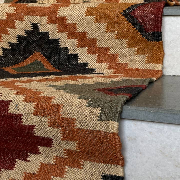 Rugs Boutique - Wholesale Stair Runner - STAIR RUNNER - Jute/Wool Hand Woven Kilim Stair Runner.5