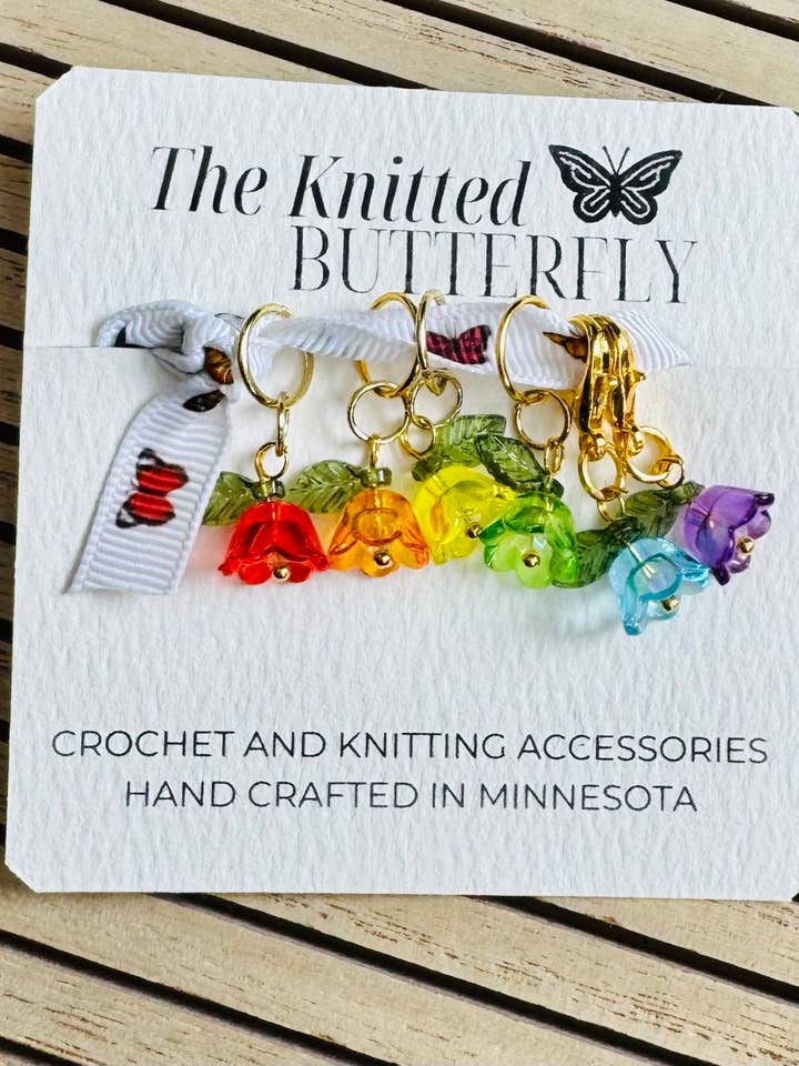 Dainty Little Flowers - Rainbow for wholesale by The Knitted Butterfly
