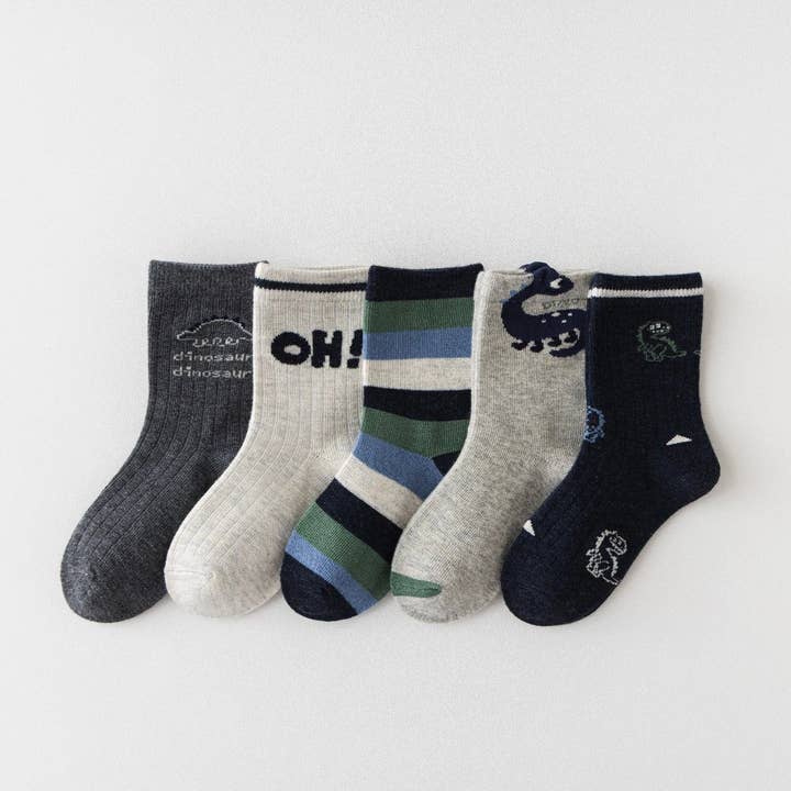 Lot de 5 Chaussettes Oh Dino I Bébé et Enfant pour la vente par Tites Chaussettes