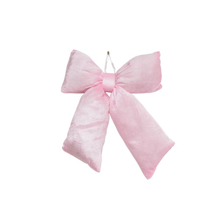 Christmas Decoration - Bow - Velvety - Light Pink - 32x40cm for wholesale by Housevitamin bv