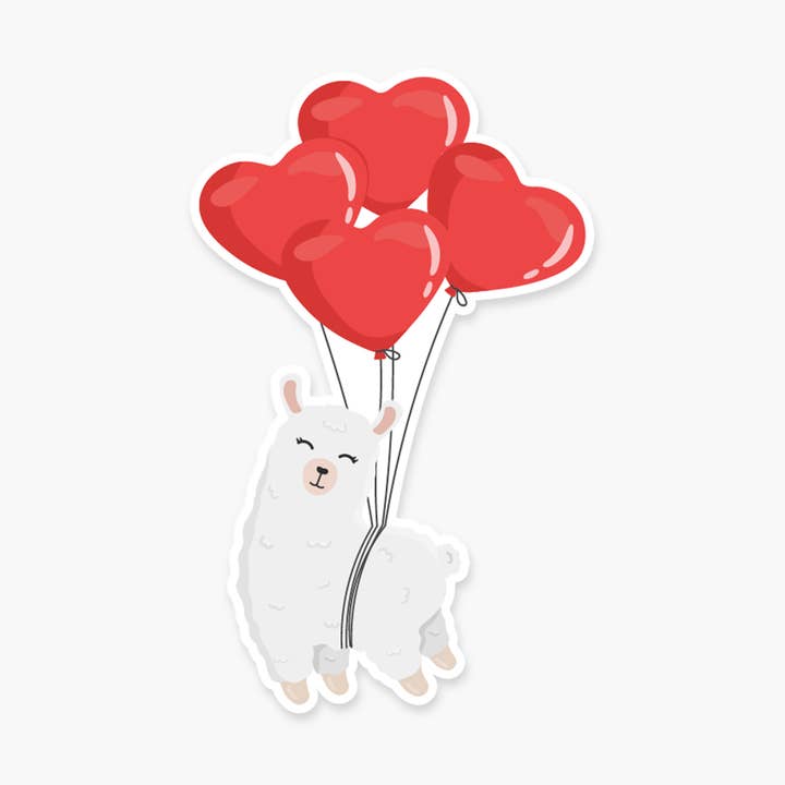 Adesivo a forma di lama con palloncini rossi a forma di cuore, 3,25 x 5,1 cm per la vendita all'ingrosso da parte di Footnotes