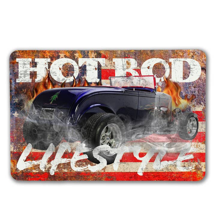 Hi-Boy Back Hot Rod American Muscle Sign for wholesale by Real Cool Stickers & Stuff