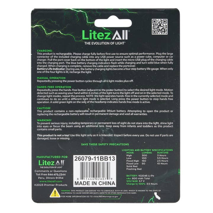 LitezAll - Wholesale Flashlight - LitezAll Motion Activated LED Headlamp23