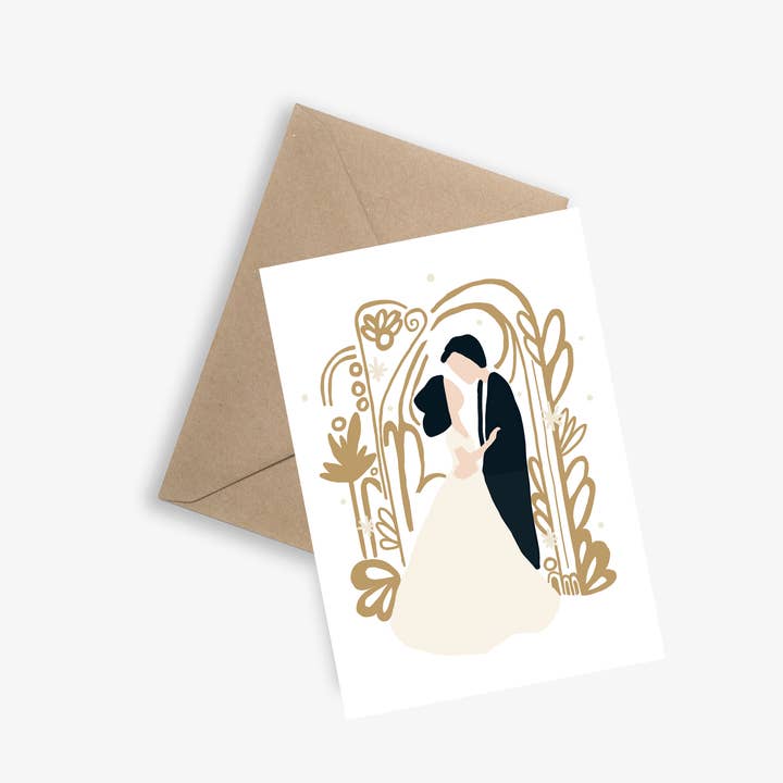 Under the Arch (Under the Arch) - Simple Wedding Card for wholesale by LE PAPIER GRAPHIQUE