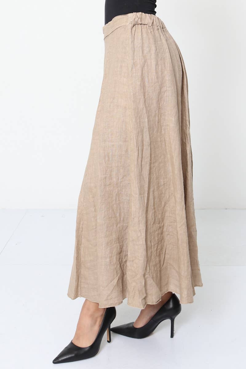 LÉA & LUC - Wholesale Skirt - Women's - 100% Linen Skirt REF.830414