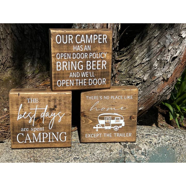 Rustic Girls - Wholesale Sign - Camping blocks