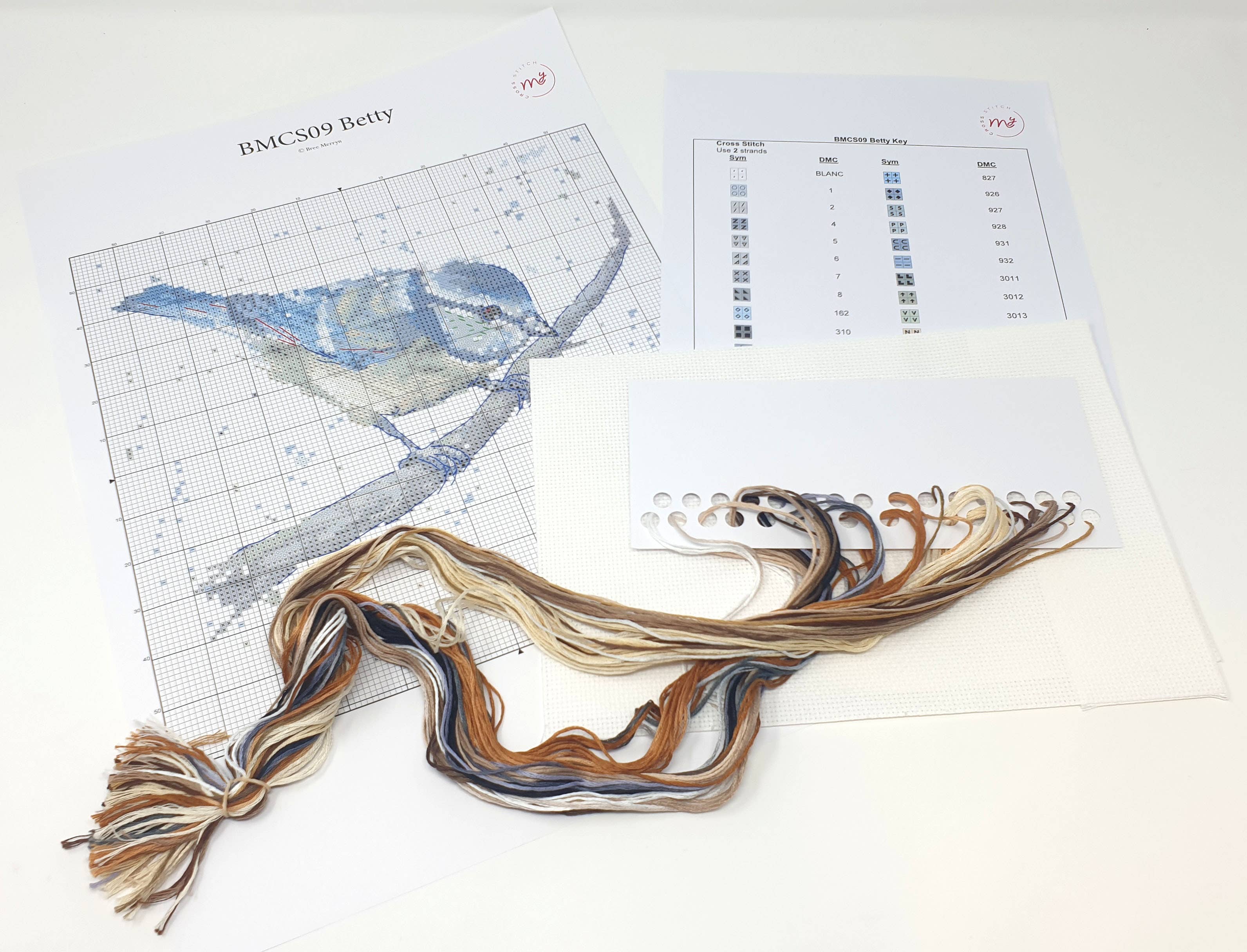 Creative World of Crafts - Wholesale Embroidery/Cross Stitch Supplies - Bree Merryn - Betty The Blue Tit Cross Stitch Kit1