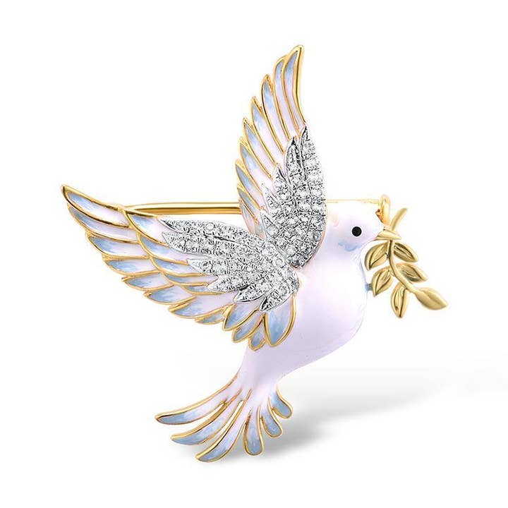 Forgyldt Sterling sølv Dove broche til kvinder for engroshandel hos Namana
