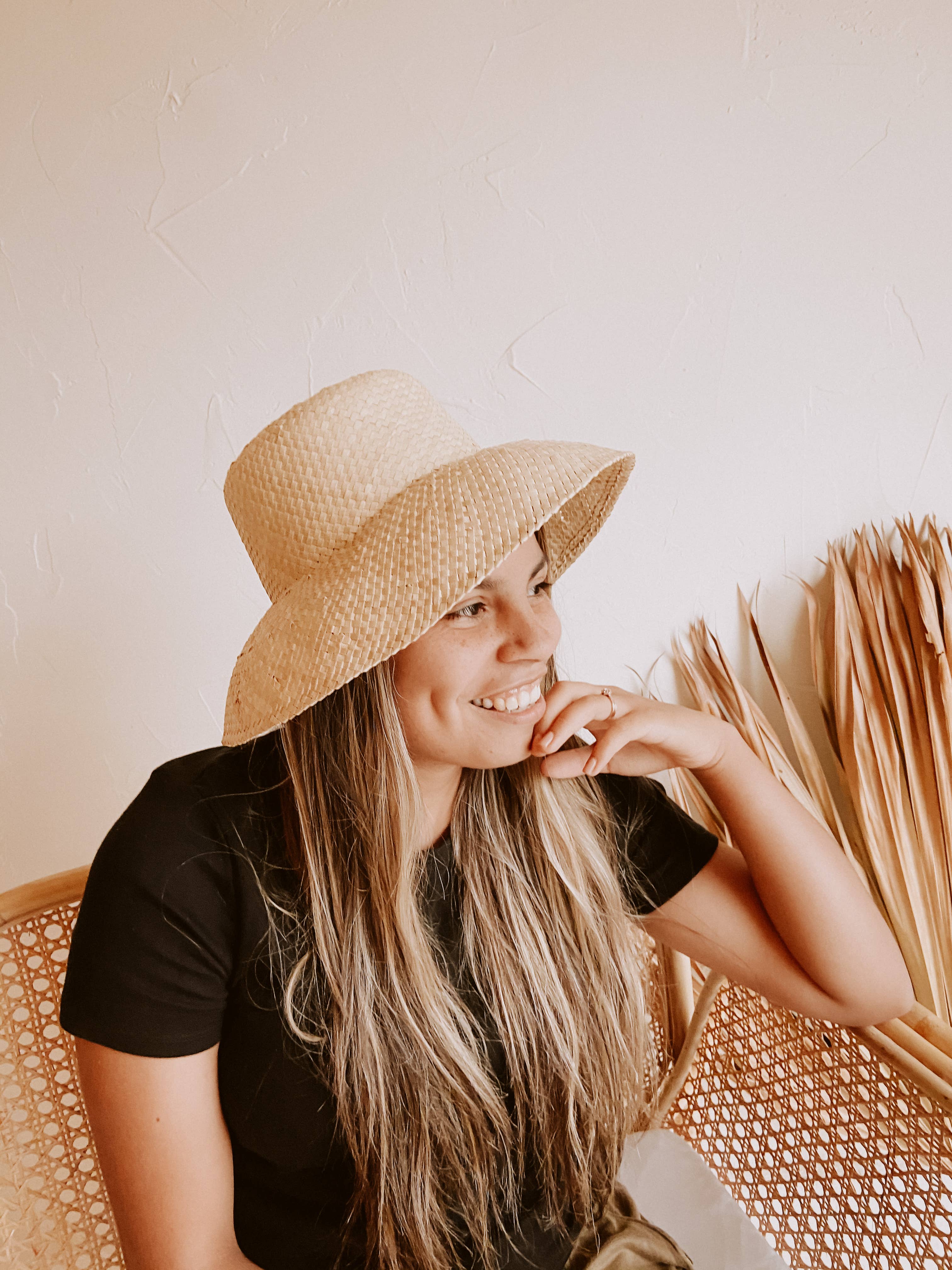 Village Thrive - Wholesale Bucket Hat - Women's - Woven Bucket Hat in Blonde4