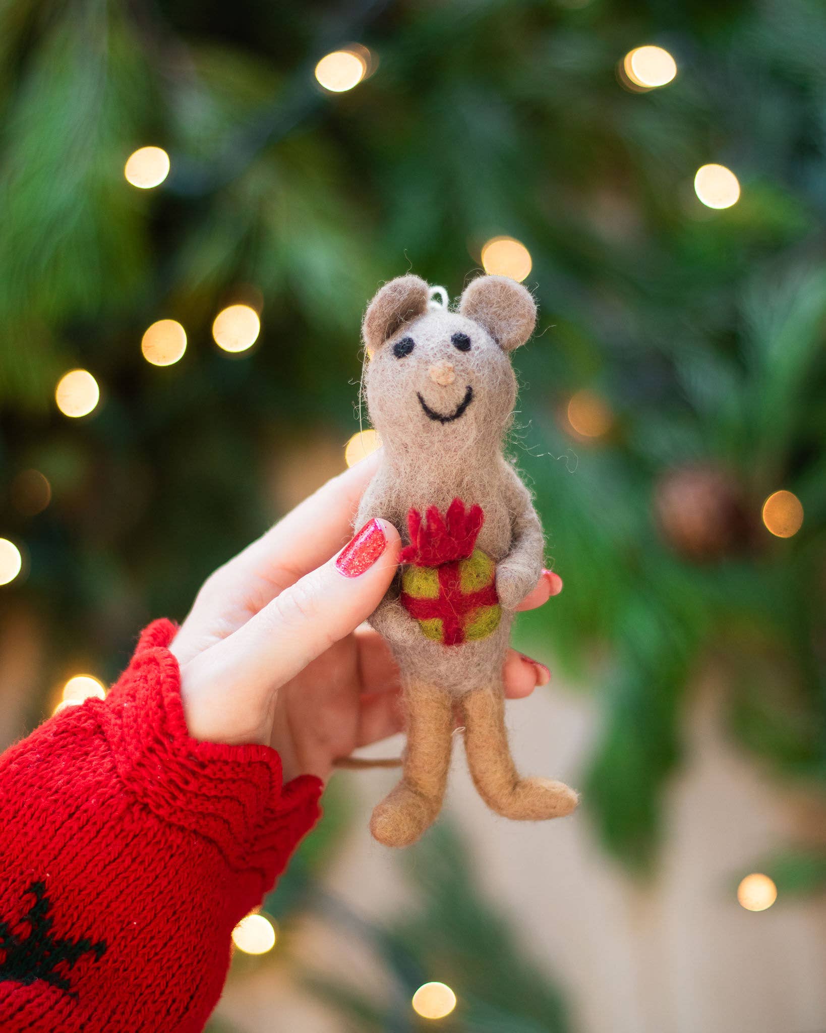 Friendsheep – wholesale Ornament – Cheery Mouse Eco Wool Ornament Collection - (8 styles)12