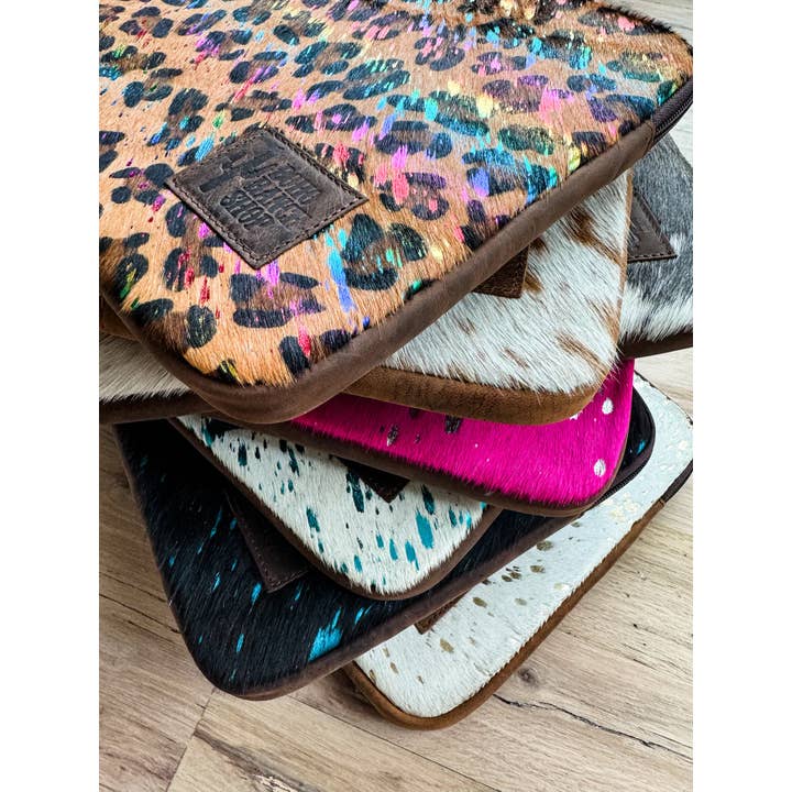 Boho Ranch Shop - Wholesale Laptop/Tablet Case - Women's - Cowhide Leather Laptop Computer Tech Sleeve Pouch