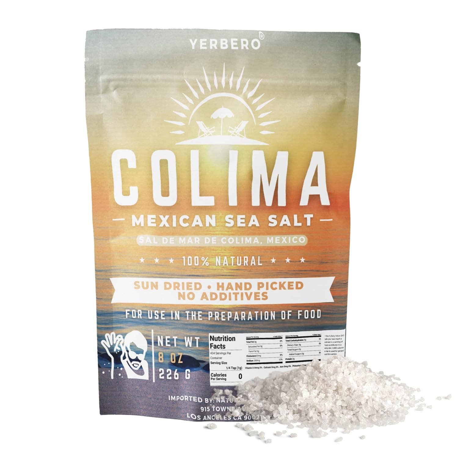 YERBERO - Wholesale Salt - Yerbero - Premium Colima Sea Salt Unrefined (Multiple Sizes) | 100% All Natural Sea Salt, Gourmet Grade, Non GMO's. | Hand Harvested | Imported From Lagoon Cuyutlán “Tepalcates” Colima, Mexico.0