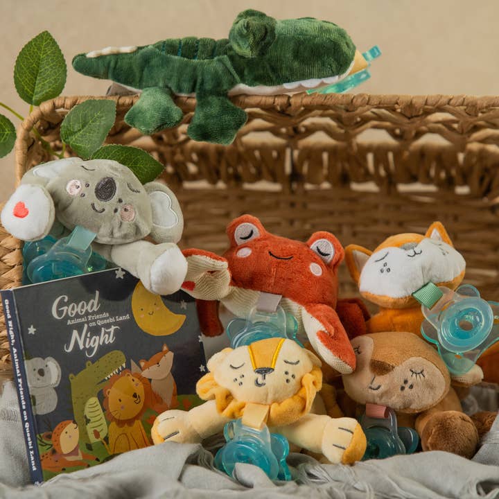 Kalianii LLC - Wholesale Pacifier - Baby - Queebi Baby Book & Fox Pacifier Holder Gift Set