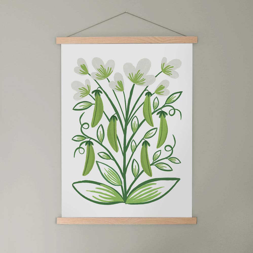 LoveLight Paper - Wholesale Art Print - Snap Pea Plant - Modern Farm Garden Art Print1