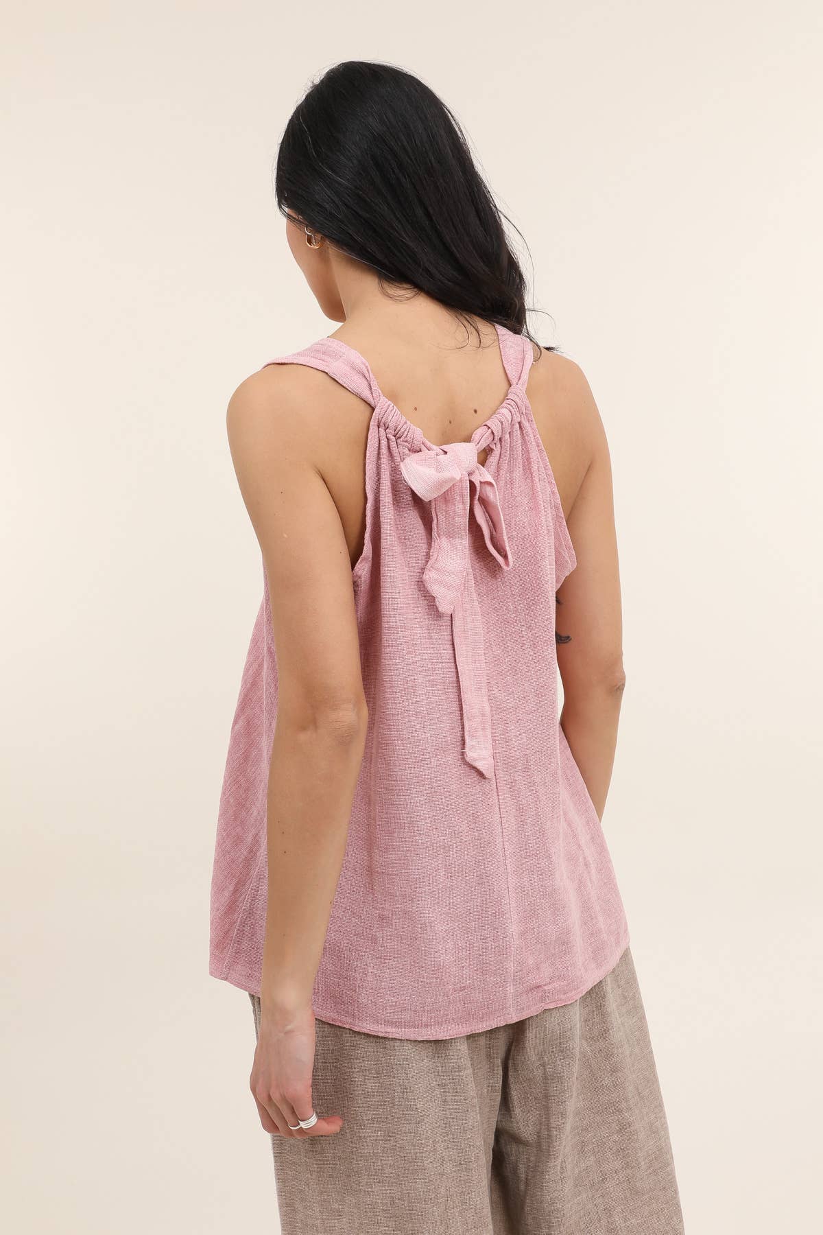 LÉA & LUC - Vente Débardeur – femme - Débardeur en 50% coton et 50% Lin REF. 916813