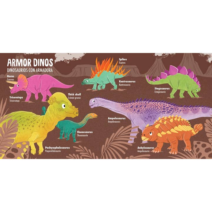Gibbs Smith - Wholesale Book - Kids - My First 100 Dino Words in English and Spanish- Lil' Libros