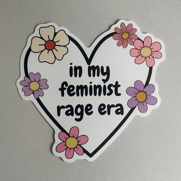 In mijn feministische woede tijdperk hart sticker voor wholesale door FAKEBERLIN