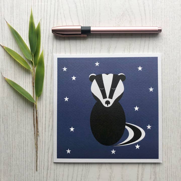 Badger Birthday Card for wholesale by Popsy & Plum