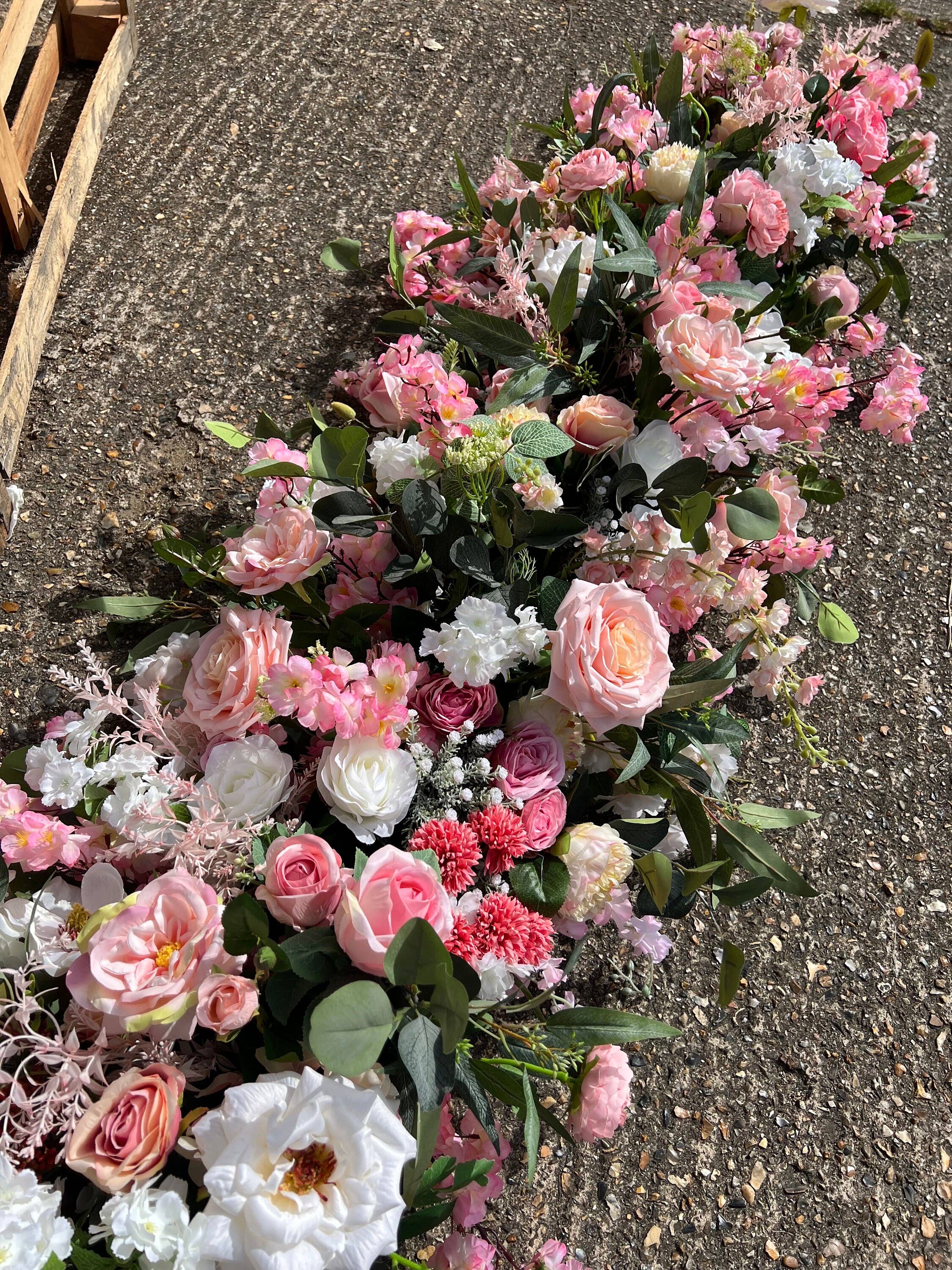 IVY CRUZ - Wholesale Bunting/Garland - Pink Flower Garland, Summer Flower Garland, Pink Artificial6