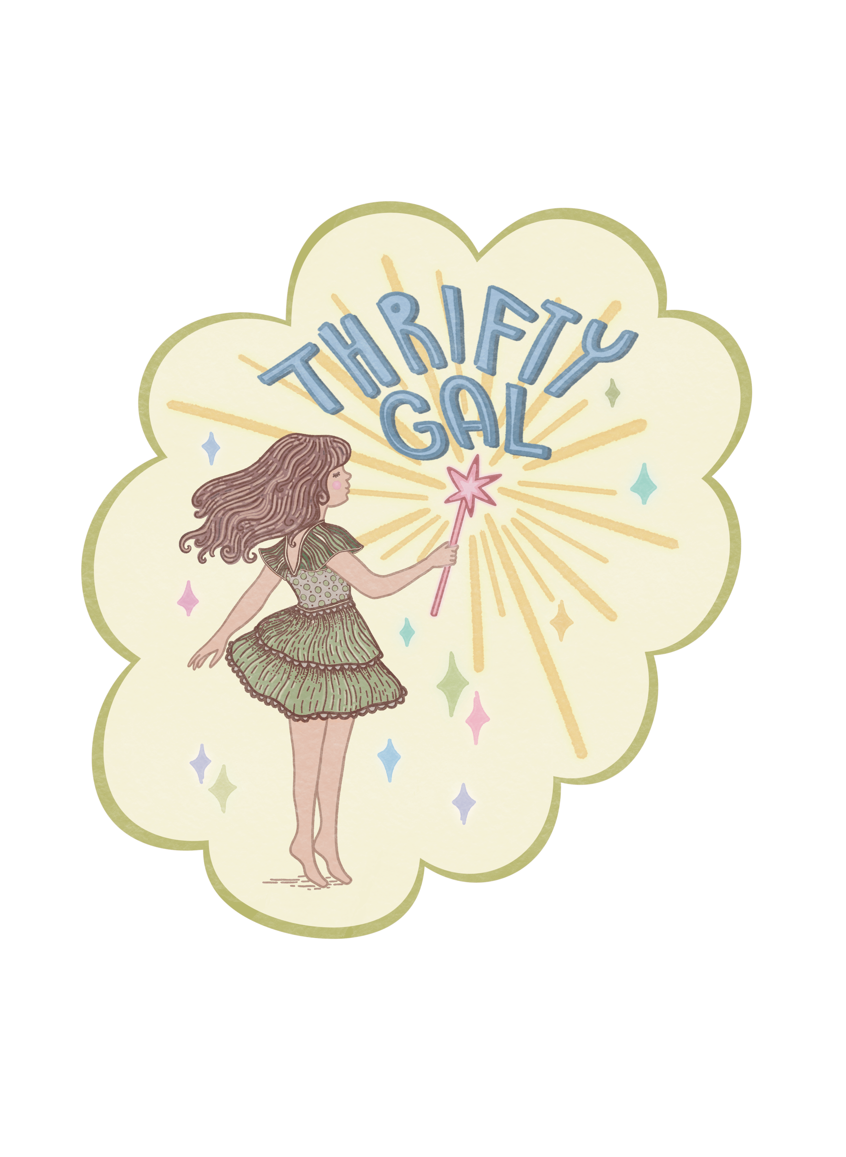 Madison Alley - Wholesale Sticker - Thrifty Gal - 3in Vinyl Sticker 2