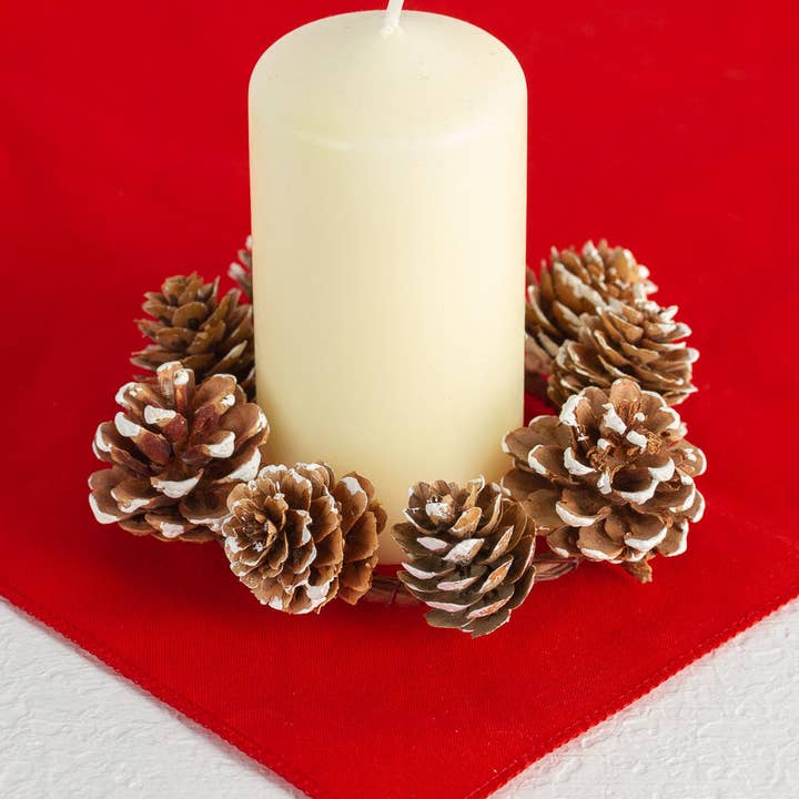 Factory Direct Craft - Wholesale Candle Holder - 4-1/2" Natural Pinecone Candle Ring